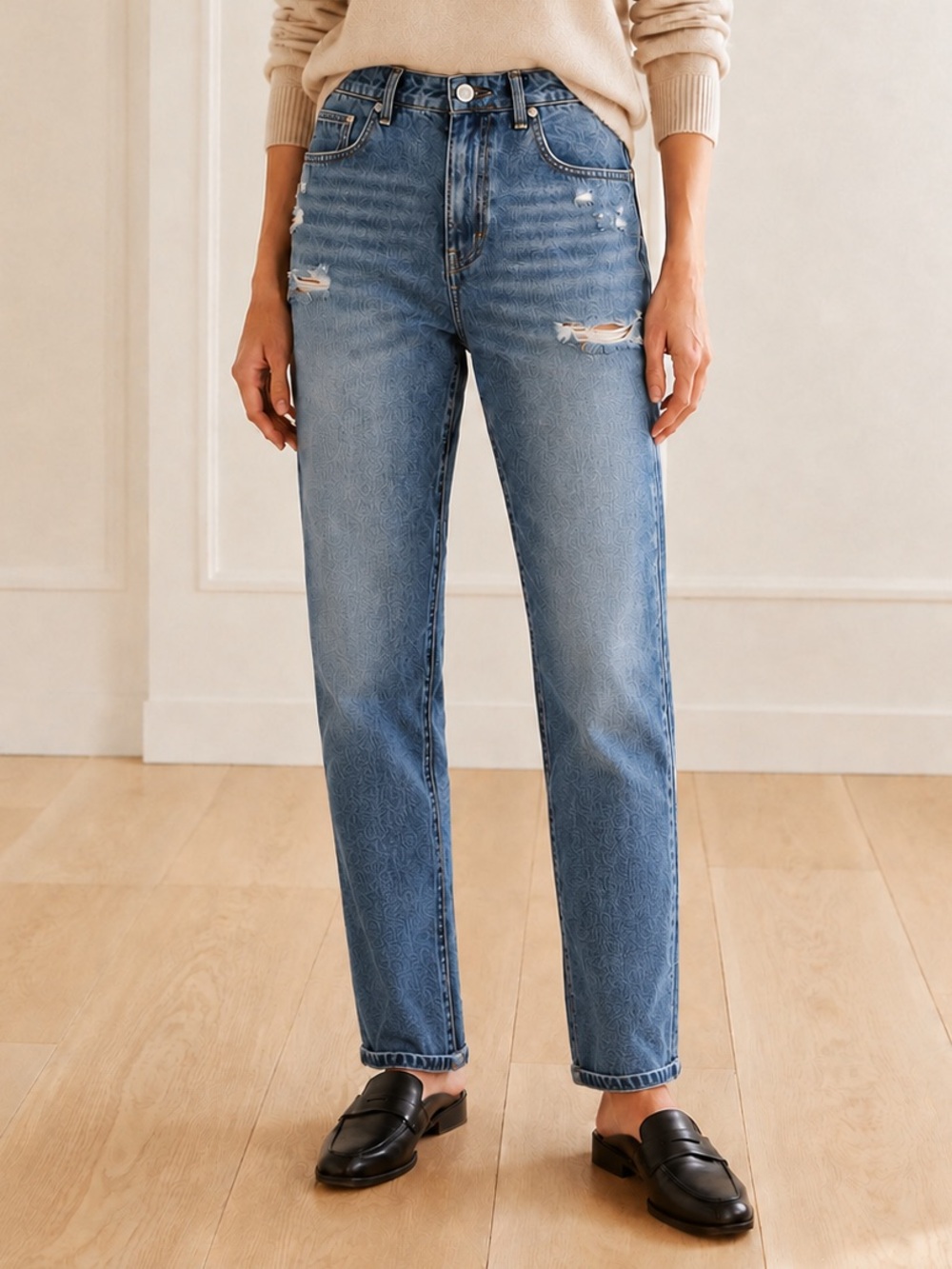 NWT One Teaspoon 1982s High Waist Barrel Jeans in Blue Love Medium Wash Size 26